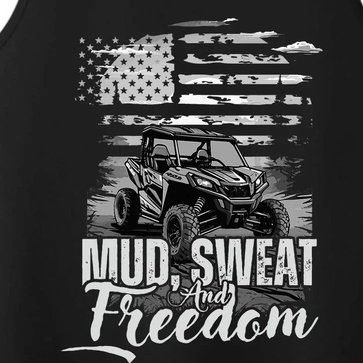 Mud Sweat And Freedom Patriotic American Offroad Sxs Utv Performance Tank