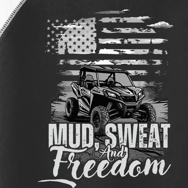 Mud Sweat And Freedom Patriotic American Offroad Sxs Utv Toddler Fine Jersey T-Shirt