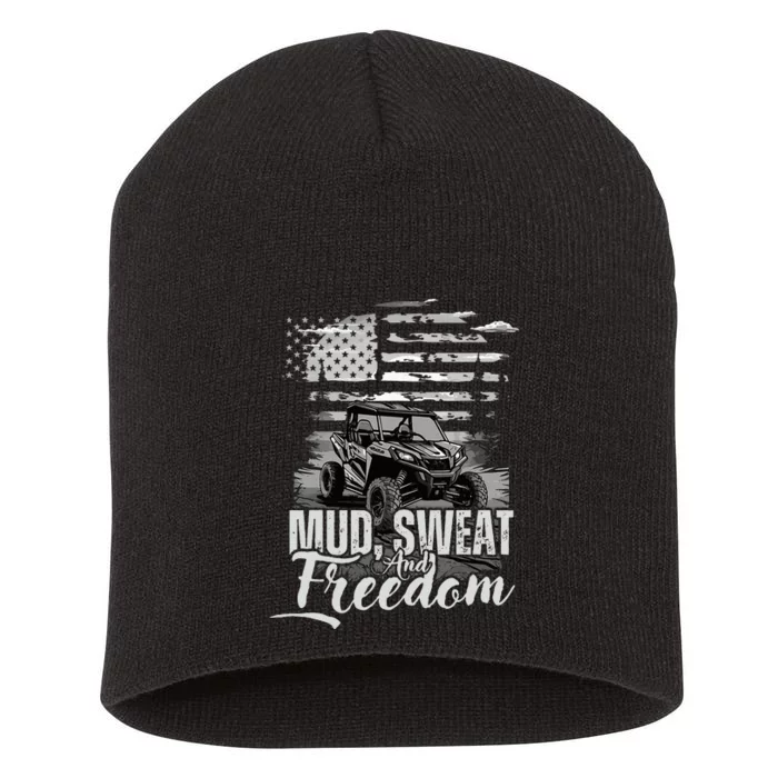 Mud Sweat And Freedom Patriotic American Offroad Sxs Utv Short Acrylic Beanie