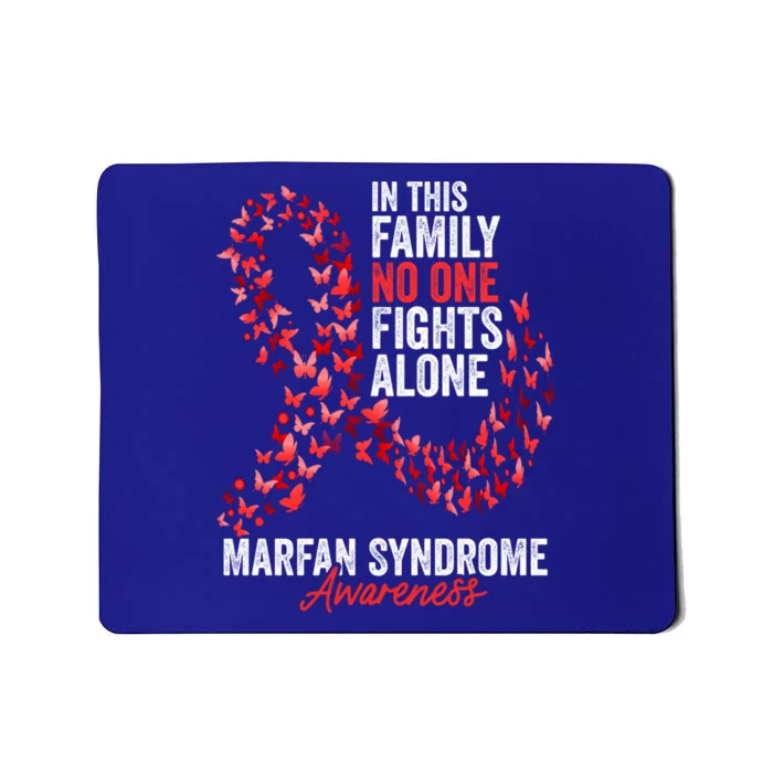 Marfan Syndrome Awareness Month Butterflies Red Ribbon Gift Mousepad