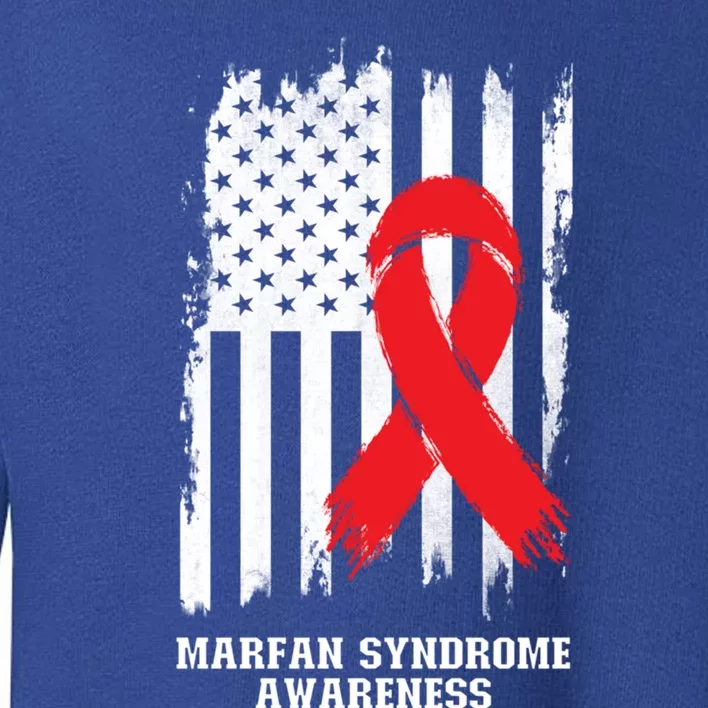 Marfan Syndrome Awareness Usa Distressed Flag Meaningful Gift Toddler Sweatshirt