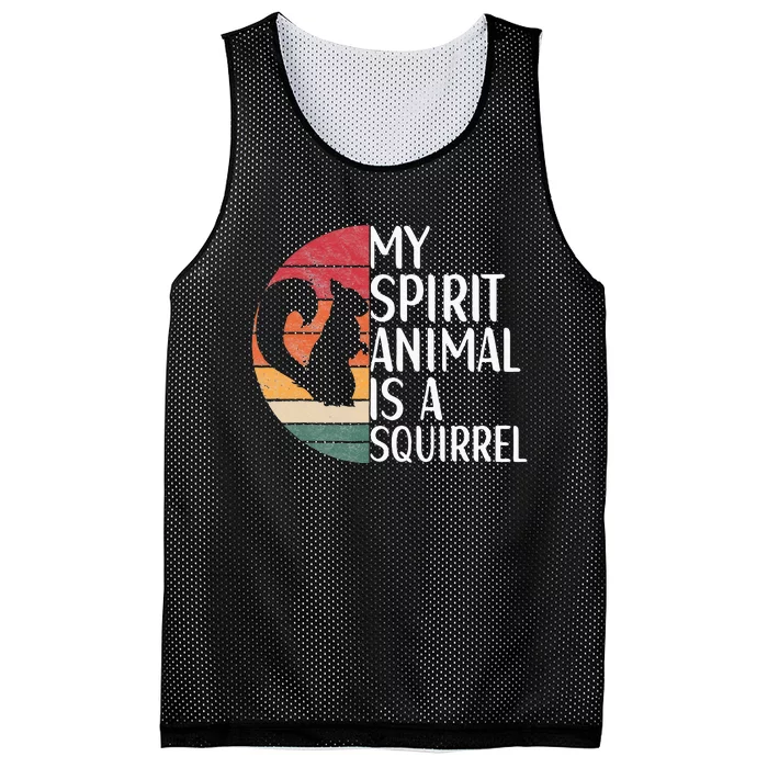 My Spirit Animal Is A Squirrel Squirrel Apparel Vintage Mesh Reversible Basketball Jersey Tank