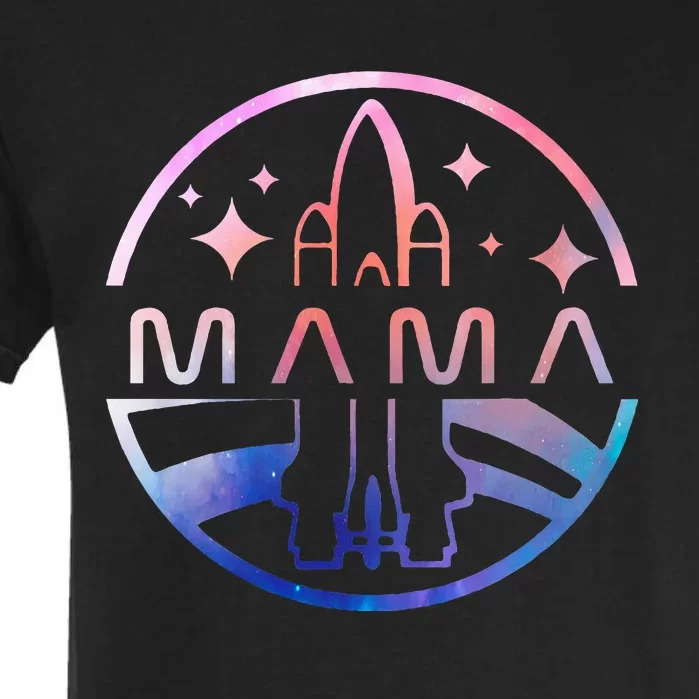 Mama Space Astronaut Rocket Birthday Party Garment-Dyed Heavyweight T-Shirt