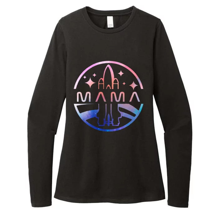 Mama Space Astronaut Rocket Birthday Party Womens CVC Long Sleeve Shirt