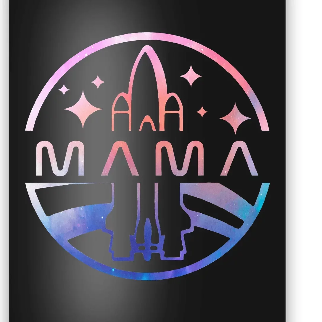 Mama Space Astronaut Rocket Birthday Party Poster