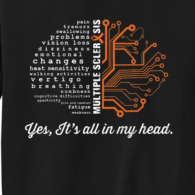 Multiple Sclerosis Awareness MS Head Warrior MS Support Idea Sweatshirt