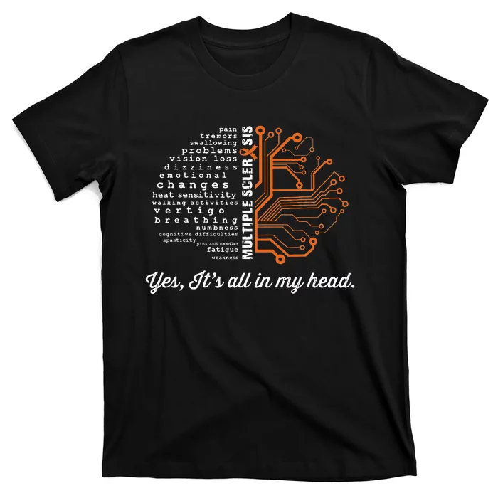 Multiple Sclerosis Awareness MS Head Warrior MS Support Idea T-Shirt