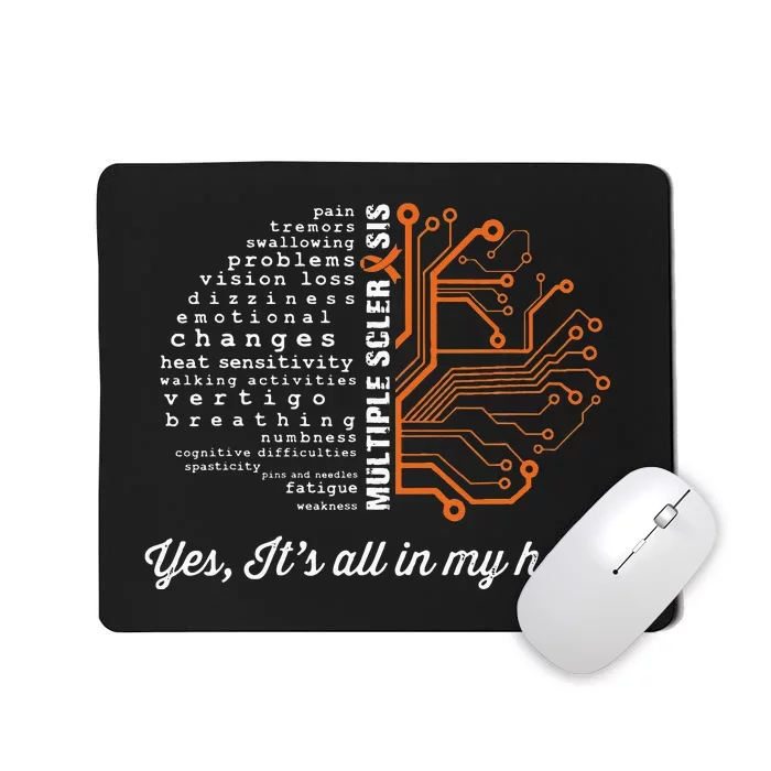 Multiple Sclerosis Awareness MS Head Warrior MS Support Idea Mousepad