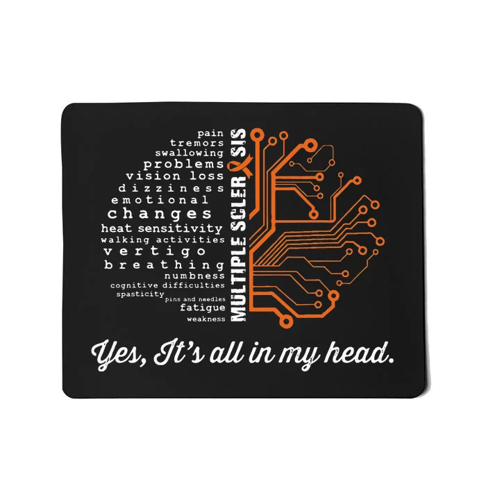 Multiple Sclerosis Awareness MS Head Warrior MS Support Idea Mousepad