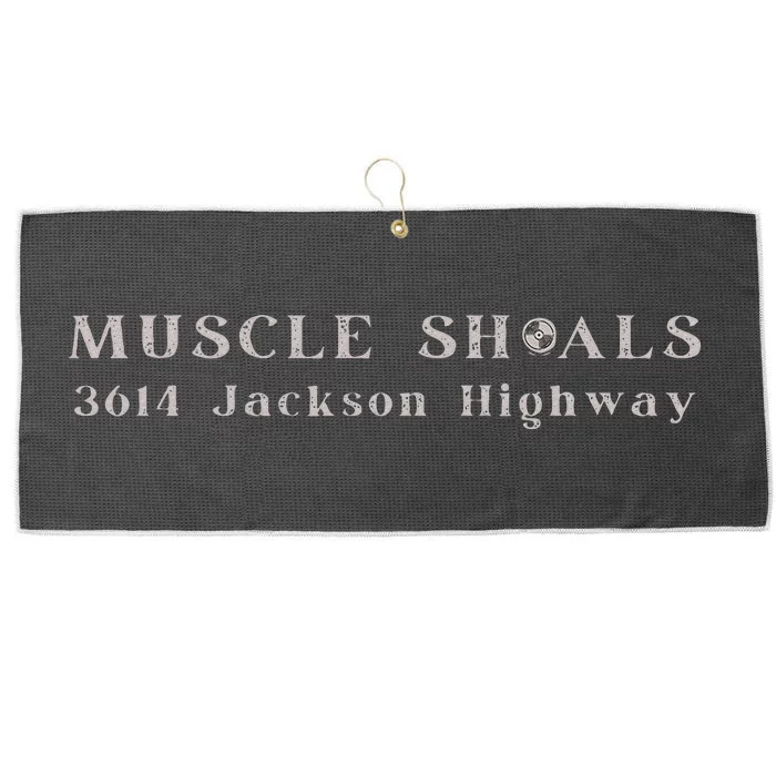 Muscle Shoals Alabama 3614 Jackson Highway Music Souvenir Large Microfiber Waffle Golf Towel