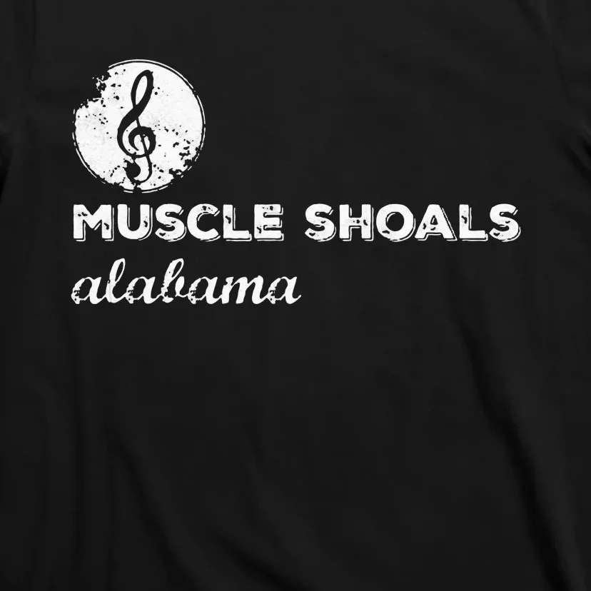 Muscle Shoals Alabama AL Distressed Grunge Text Music City T-Shirt