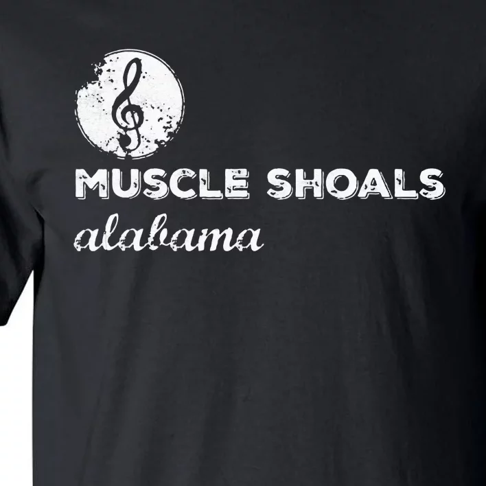 Muscle Shoals Alabama AL Distressed Grunge Text Music City Tall T-Shirt