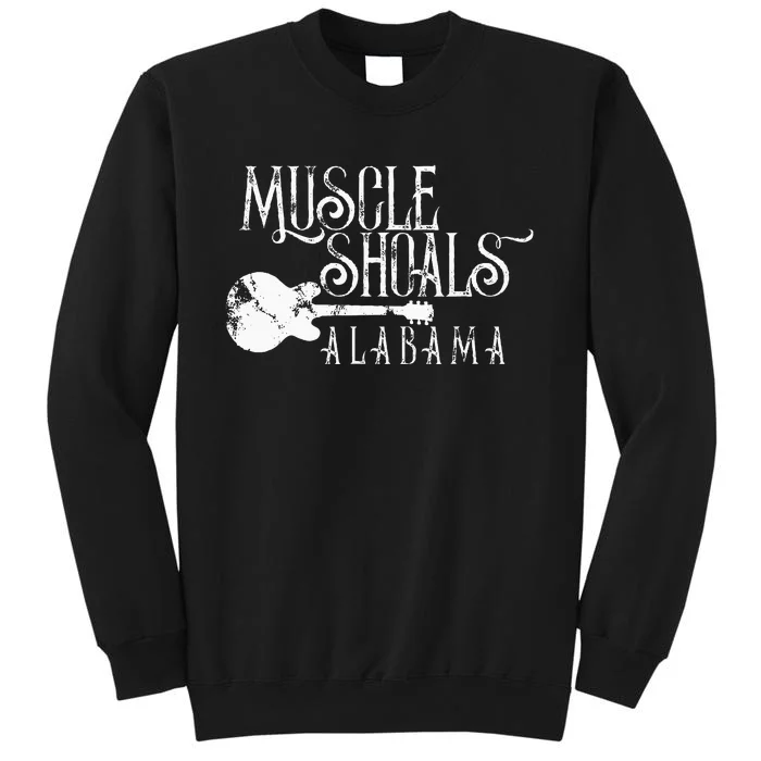 Muscle Shoals Alabama With Guitar Swampy Soul Music Fans Tall Sweatshirt