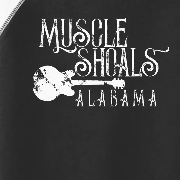 Muscle Shoals Alabama With Guitar Swampy Soul Music Fans Toddler Fine Jersey T-Shirt