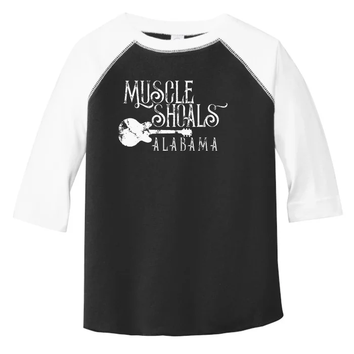 Muscle Shoals Alabama With Guitar Swampy Soul Music Fans Toddler Fine Jersey T-Shirt