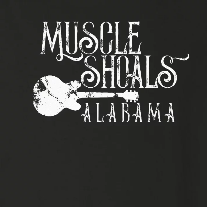 Muscle Shoals Alabama With Guitar Swampy Soul Music Fans Toddler Long Sleeve Shirt