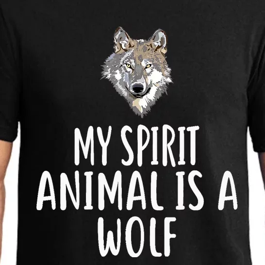 My Spirit Animal Is A WOLF Funny WOLVES Pajama Set