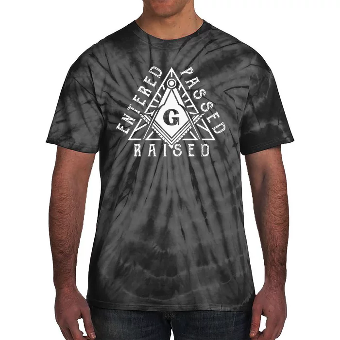 Masonic Square And Compasses Design Tie-Dye T-Shirt