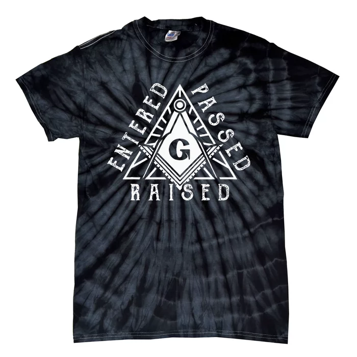 Masonic Square And Compasses Design Tie-Dye T-Shirt