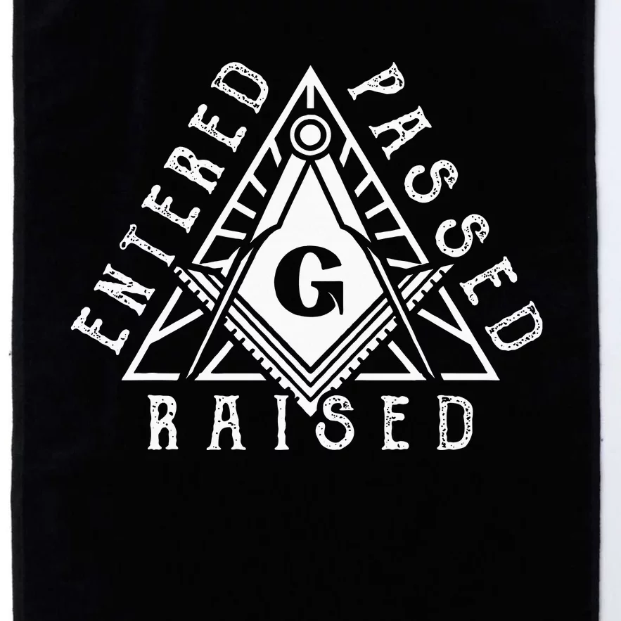 Masonic Square And Compasses Design Platinum Collection Golf Towel