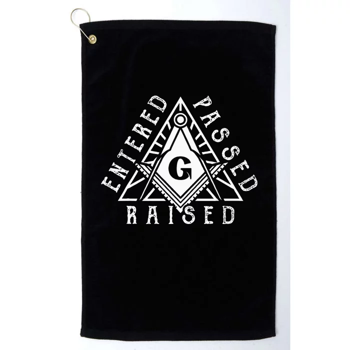 Masonic Square And Compasses Design Platinum Collection Golf Towel