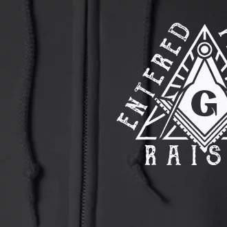 Masonic Square And Compasses Design Full Zip Hoodie