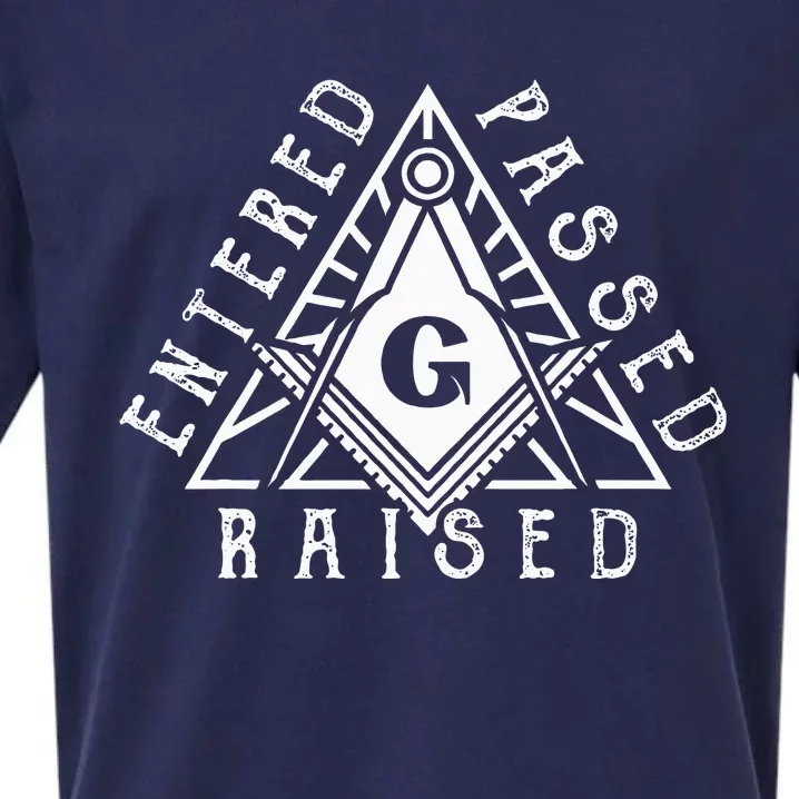 Masonic Square And Compasses Design Sueded Cloud Jersey T-Shirt