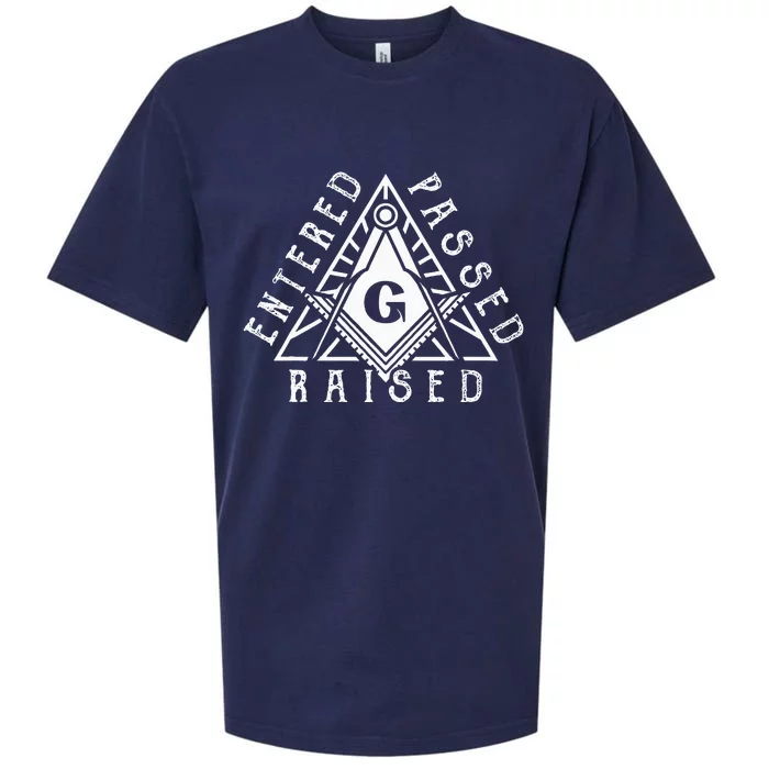 Masonic Square And Compasses Design Sueded Cloud Jersey T-Shirt