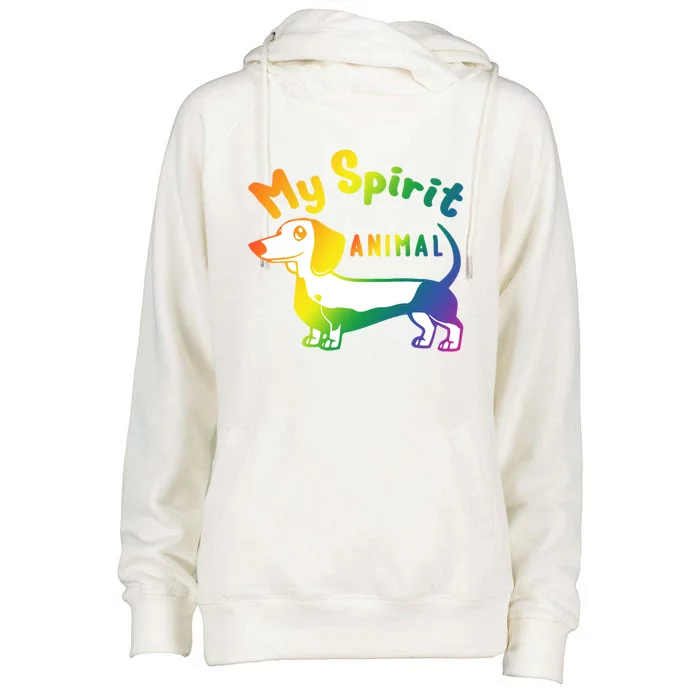 My Spirit Animal Is The Dachshund Gift For Doxie Lovers Gift Womens Funnel Neck Pullover Hood