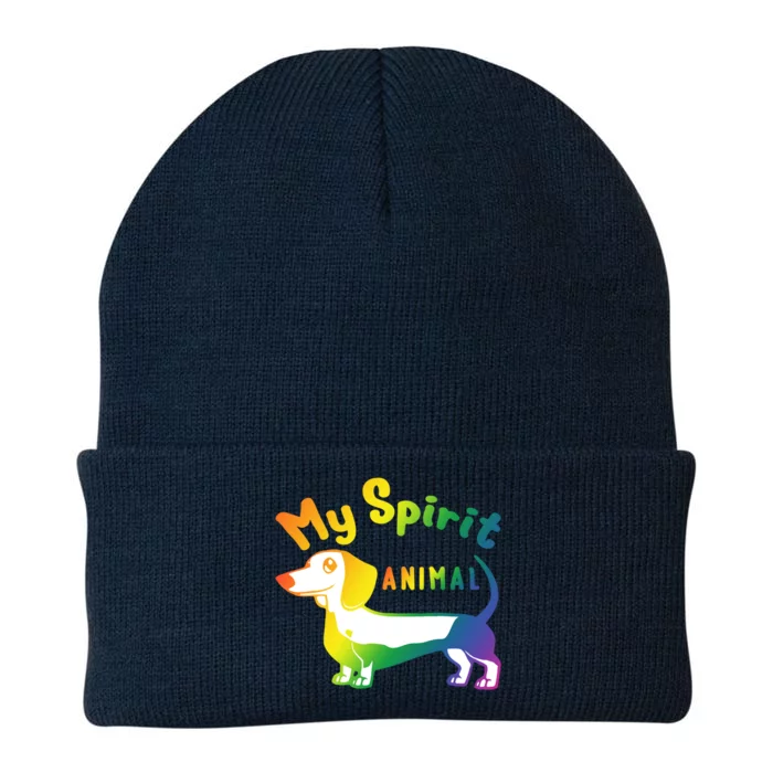 My Spirit Animal Is The Dachshund Gift For Doxie Lovers Gift Knit Cap Winter Beanie