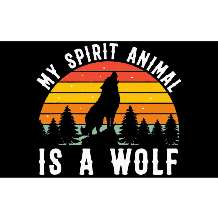 My Spirit Animal Is A Wolf Bumper Sticker