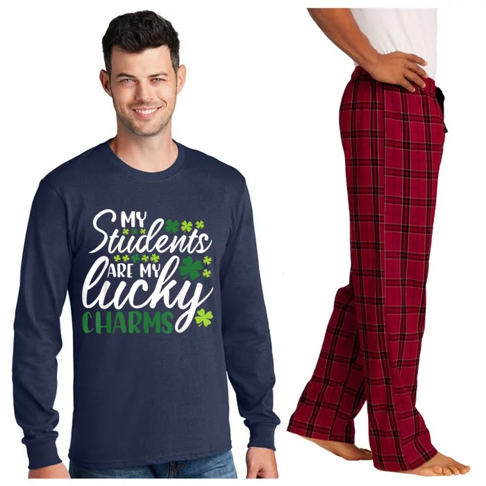 My Students Are My Lucky Charms Teacher St Patrick's Day Long Sleeve Pajama Set