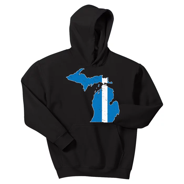 Michigan Stripe Across The State Kids Hoodie