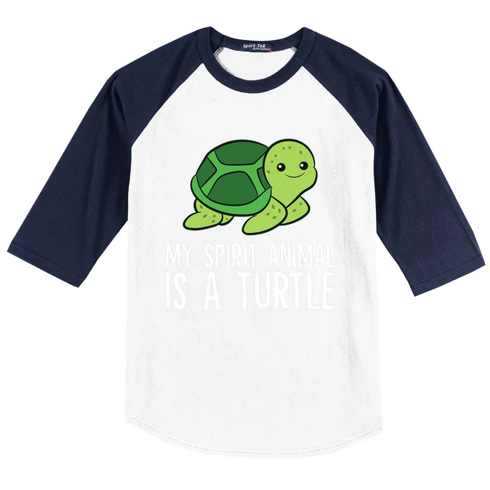 My Spirit Animal Is A Turtle Love Turtles Baseball Sleeve Shirt