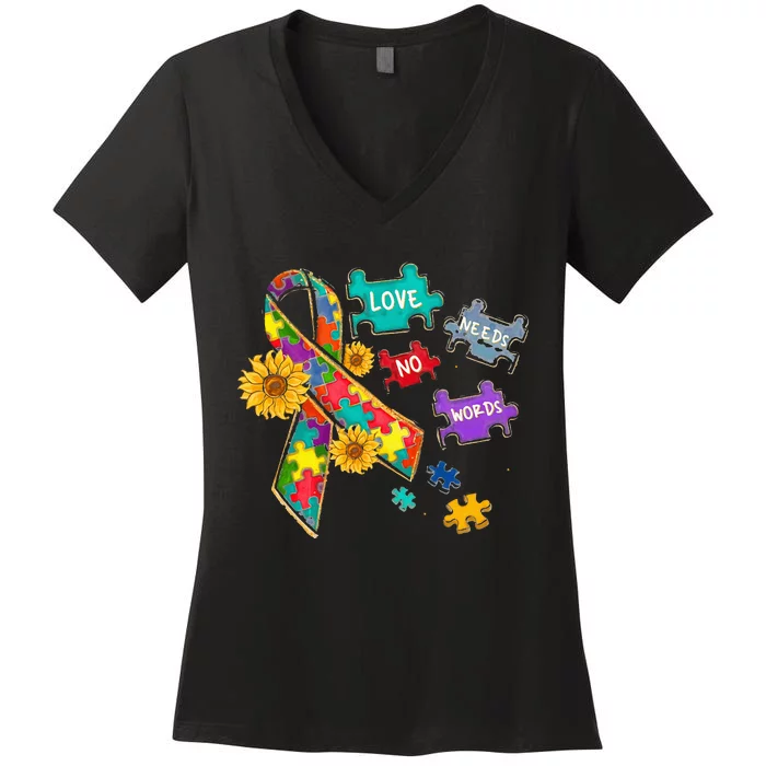 My Students Are Down Right Awesome Down Syndrome Teacher Women's V-Neck T-Shirt