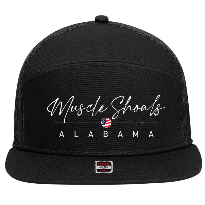 Muscle Shoals Alabama 7 Panel Mesh Trucker Snapback Hat