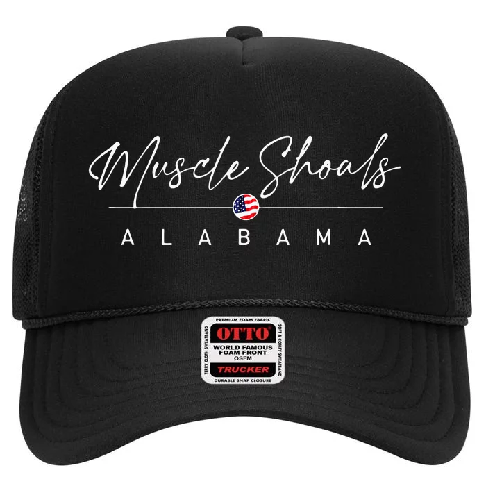 Muscle Shoals Alabama High Crown Mesh Trucker Hat