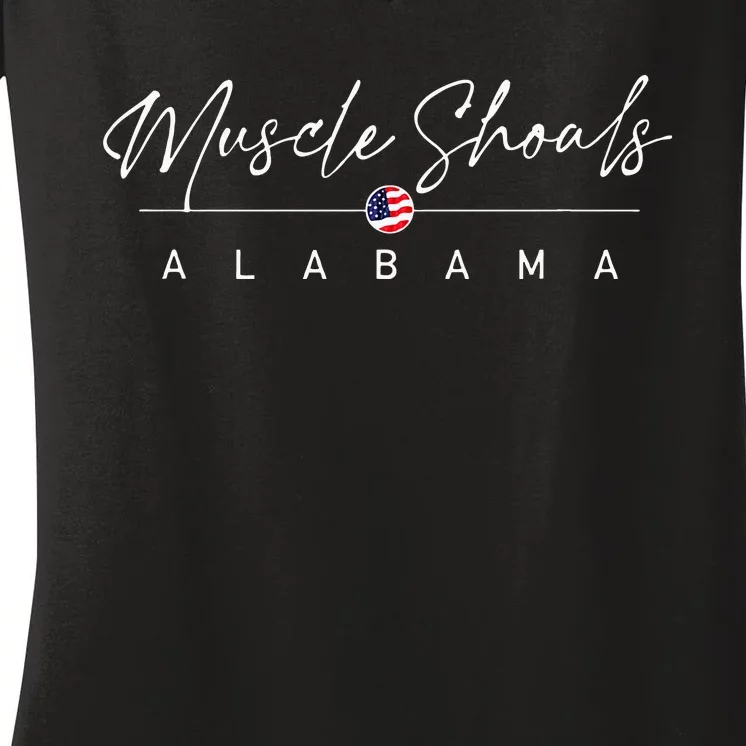 Muscle Shoals Alabama Women's V-Neck T-Shirt