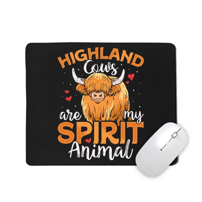 My Spirit Animal Funny Scottish Highland Cow Cows Lover Mousepad