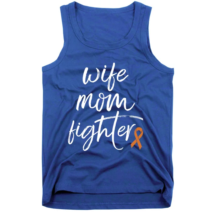 Multiple Sclerosis Awareness Orange Ribbon Wife Mom Fighter Meaningful Gift Tank Top