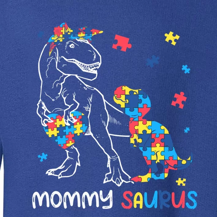 Mommy Saurus Autism Awareness Autistic Dinosaur Family Great Gift Toddler Sweatshirt