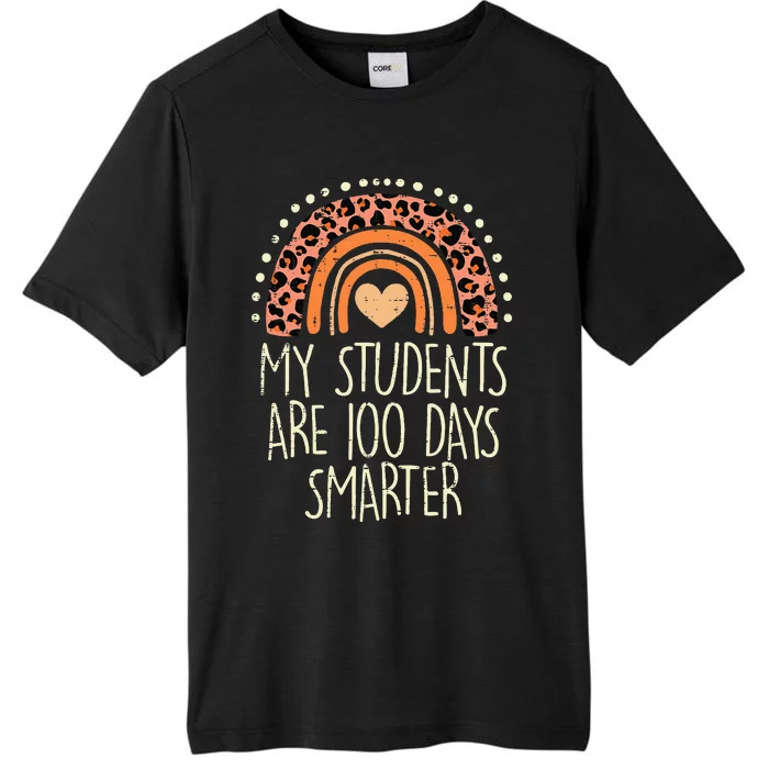 My Students Are 100 Days Smarter 100th Day Of School Teacher ChromaSoft Performance T-Shirt