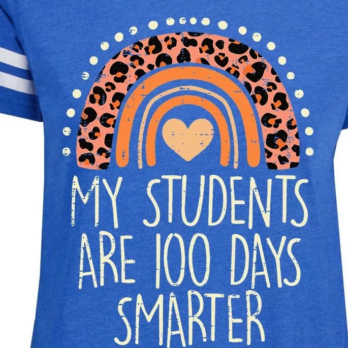 My Students Are 100 Days Smarter 100th Day Of School Teacher Enza Ladies Jersey Football T-Shirt