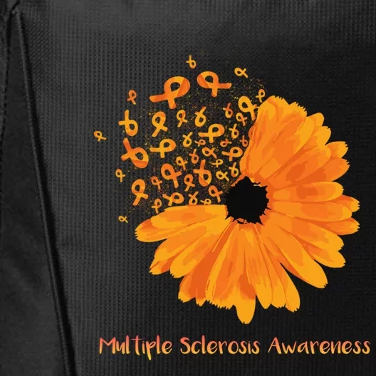 Multiple Sclerosis Awareness Ribbon Flower Ms Hope Fighter Cool Gift City Backpack