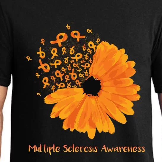 Multiple Sclerosis Awareness Ribbon Flower Ms Hope Fighter Cool Gift Pajama Set