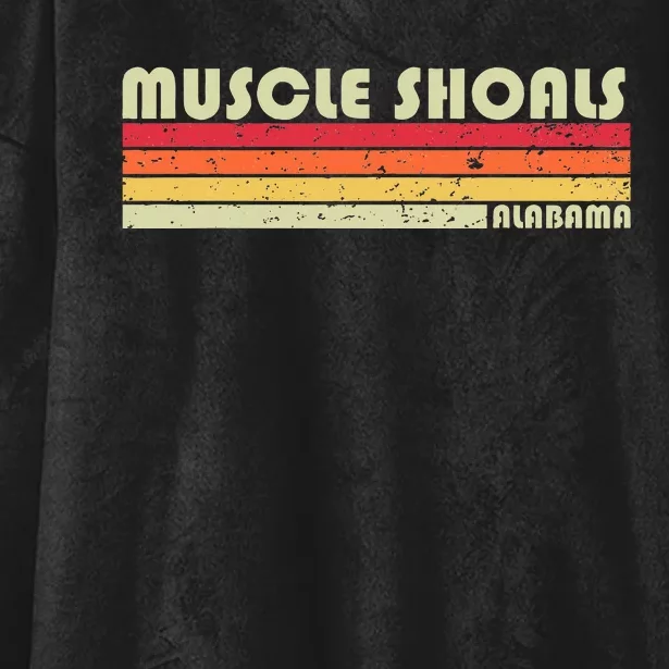 Muscle Shoals Al Alabama Funny City Home Roots Gift Retro Hooded Wearable Blanket