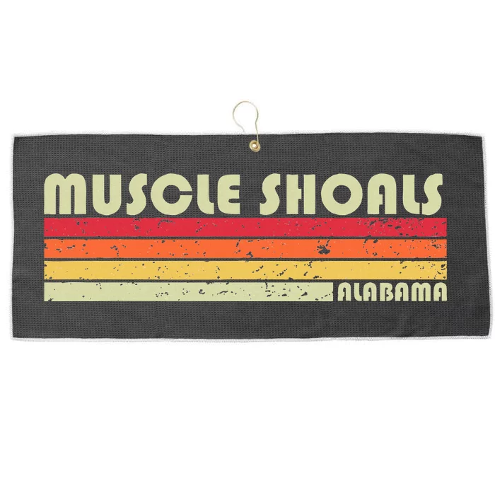 Muscle Shoals Al Alabama Funny City Home Roots Gift Retro Large Microfiber Waffle Golf Towel