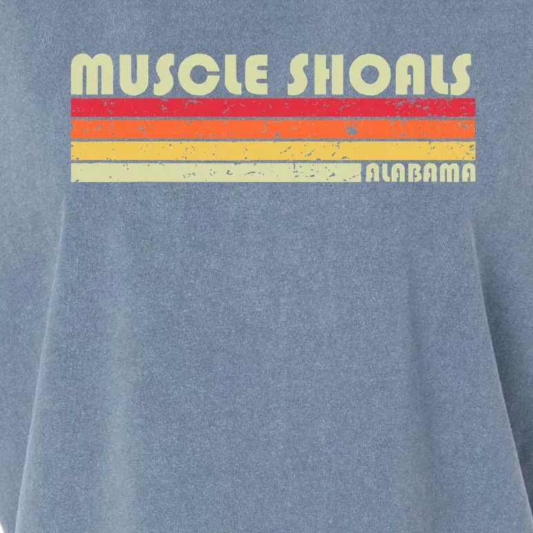 Muscle Shoals Al Alabama Funny City Home Roots Gift Retro Garment-Dyed Women's Muscle Tee