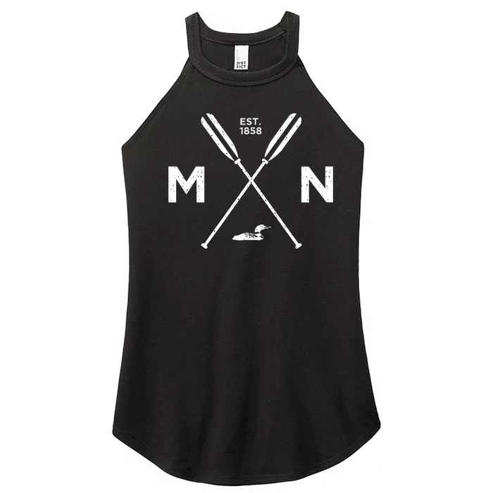 Minnesota State Awesome Mn Nice Adventure 1858 Loon Women’s Perfect Tri Rocker Tank