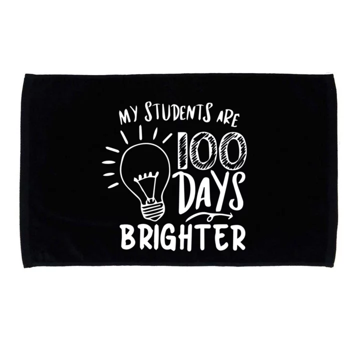 My Students Are 100 Days Brighter 100 Days Of School Teacher Cute Gift Microfiber Hand Towel